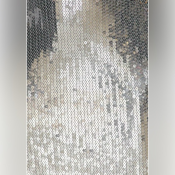 Sequin Curved Strapless Drape Dress - Picture 4 of 10